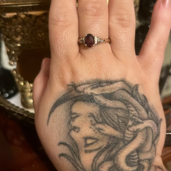 Levian 14K Strawberry Gold Raspberry Rhodolite Garnet Ring - Picture 7 of 9